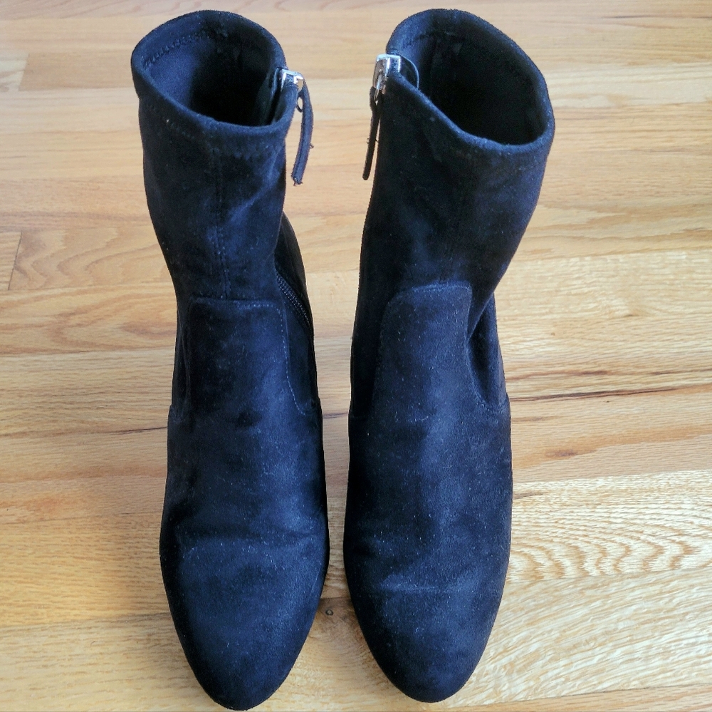 Steve Madden Emina Black Suede Ankle Sock Boot Size 7.5